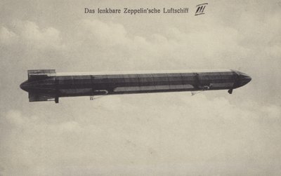 Zeppelin LZ III in vlucht door Photographer German