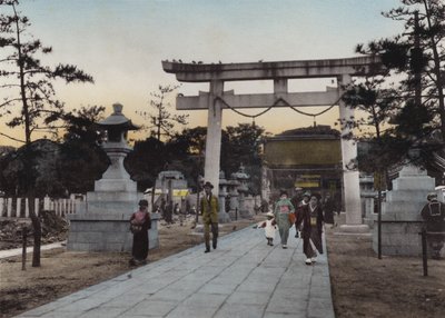 Japan, ca. 1912: Nanko Heiligdom, Kobe door Photographer Japanese