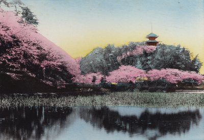 Japan, ca. 1912: Sankeiyen, de privé-tuin van meneer Hara, Honmoku, Yokohama door Photographer Japanese