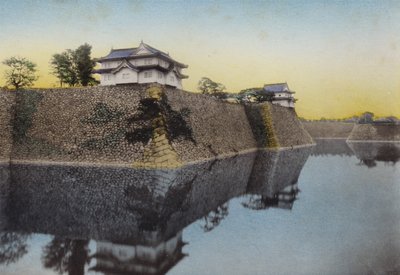 Japan, ca. 1912: Het Osaka-kasteel gebouwd in 1583 door Hideyoshi door Photographer Japanese