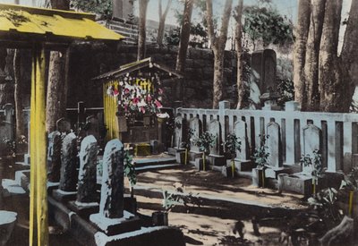 Japan, ca. 1912: Graf van 47 Rohnin bij Sangakuji, Tokio door Photographer Japanese