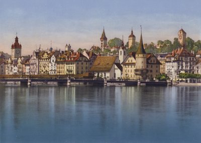 Oud Luzern, Seebrucke en Musegg (kleurenfoto) door Photographer Swiss