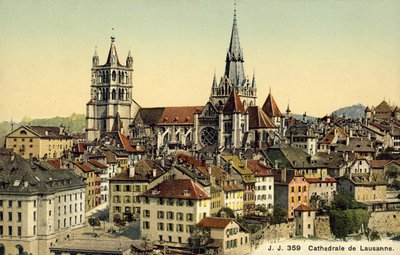 Kathedraal van Lausanne (kleurenfoto) door Photographer Swiss