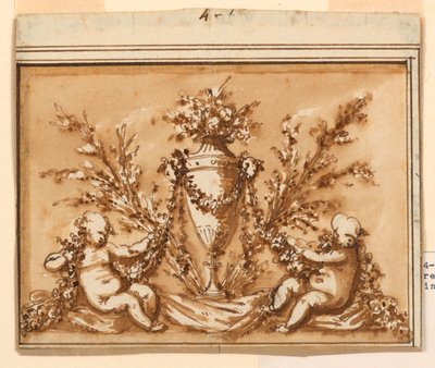 Ontwerp voor een bovendeur door Piat Joseph Sauvage