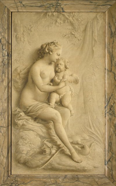 Venus en Cupido door Piat Joseph Sauvage