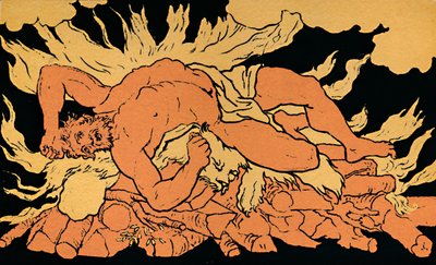 Hercules op de berg Oeta, 1880 door Picart