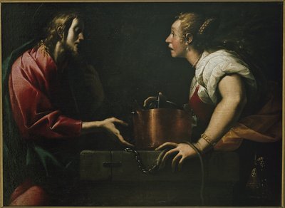 Christus en de Samaritaanse vrouw bij de bron door Pier Francesco Morazzone