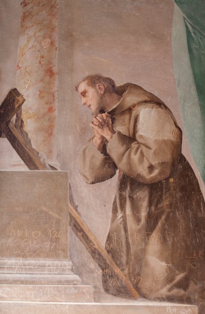 Het gebed van Sint Franciscus om redding door Pier Francesco Morazzone
