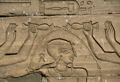 Bas-reliëf, Tempel van Kalabsha, Aswan, Gebouwd ca. 30 v.Chr., Egyptische beschaving door Blaise Nicolas Le Sueur