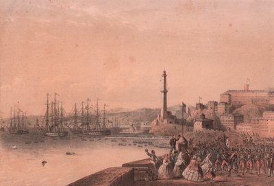 Landing van Franse troepen in Genua, Ligurië door Blaise Nicolas Le Sueur