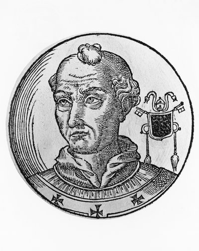 Portret van Adrianus II (792-872) door Blaise Nicolas Le Sueur