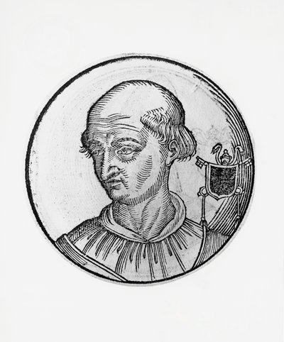 Portret van Benedictus VIII (Theophylactus III van Tusculum, circa 980-1024) door Blaise Nicolas Le Sueur