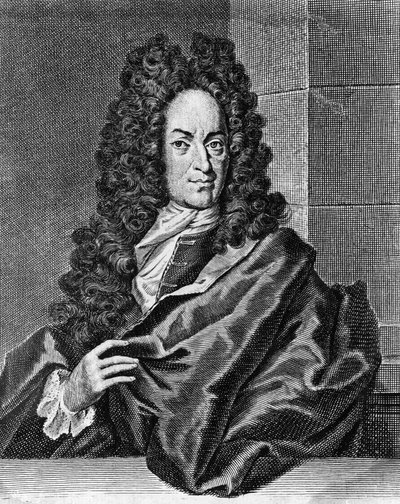 Portret van Georg Ernst Stahl (1659-1734), Duitse arts en chemicus, gravure uit Opusculum chimico-physico-medicum, Halae Magdeburgicae door Blaise Nicolas Le Sueur