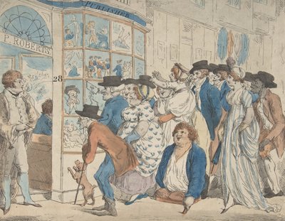 Karikatuurwinkel van Piercy Roberts, 28 Middle Row, Holborn door Piercy Roberts
