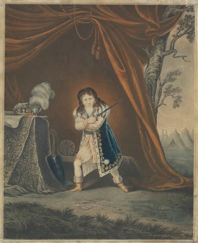 Richard III in zijn tent - "Richard III", Act V, Scene III door Piercy Roberts