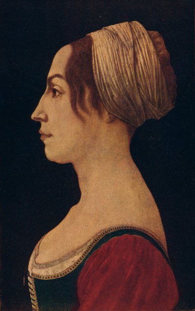 Vrouw in Groen en Karmozijn, 15e eeuw 1906 door Piero del Pollaiolo