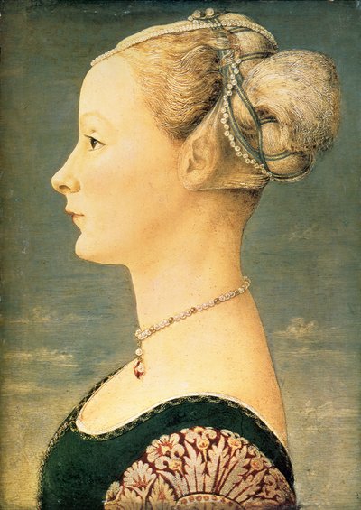 Portret van een Vrouw, Tweede Helft van de 15e eeuw door Piero del Pollaiuolo