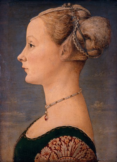 Portret van een Vrouw, Tweede Helft van de 15e eeuw door Piero del Pollaiuolo