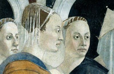 De legende van het ware kruis (detail) door Piero della Francesca