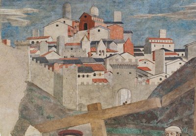 Vinding van de drie kruisen en verificatie van het Kruis, uit De verhalen van het Ware Kruis door Piero della Francesca