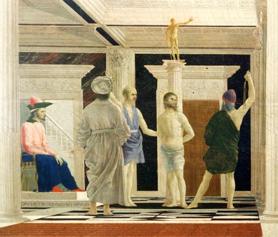 Geseling van Christus (detail) door Piero della Francesca