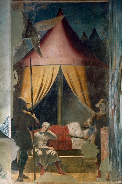 Geschiedenis van het ware kruis. De droom van Constantijn door Piero della Francesca
