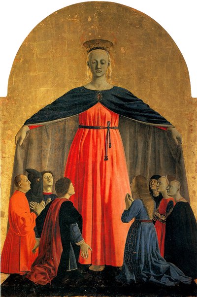 Madonna della Misericordia (Madonna van Barmhartigheid), ca. 1460 door Piero della Francesca