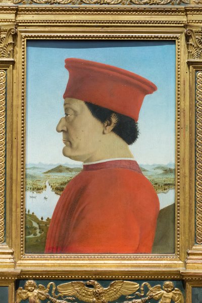 Portret van de hertog van Urbino, Federico da Montefeltro door Piero della Francesca