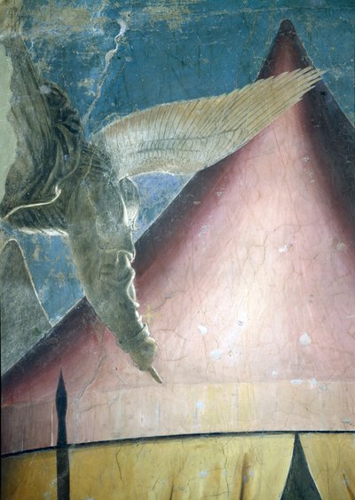 De droom van Constantijn (detail) door Piero della Francesca