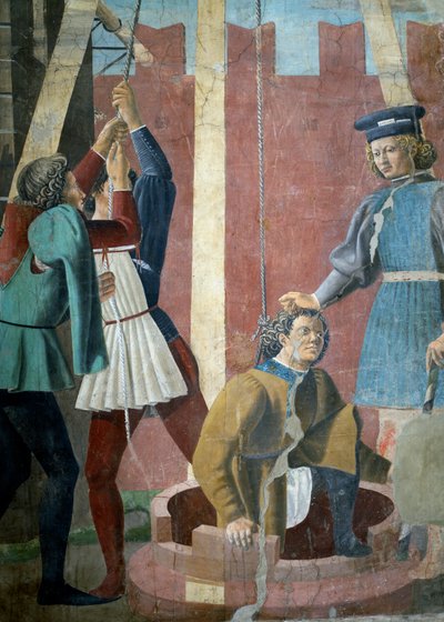 De Legende van het Ware Kruis (detail) door Piero della Francesca