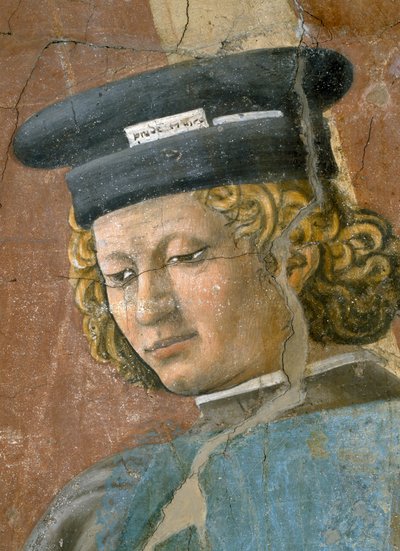 De Legende van het Ware Kruis, de Marteling van de Jood, beul (detail) door Piero della Francesca