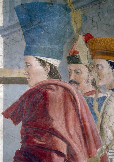 De Legende van het Ware Kruis, de Verificatie van het Ware Kruis (detail) door Piero della Francesca