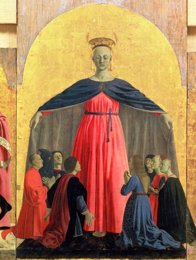 De Madonna van Barmhartigheid (detail) door Piero della Francesca