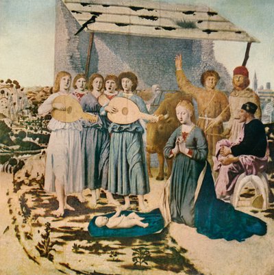 De Geboorte, c1470 door Piero della Francesca