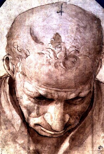 Hoofd van een oudere man door Piero di Cosimo