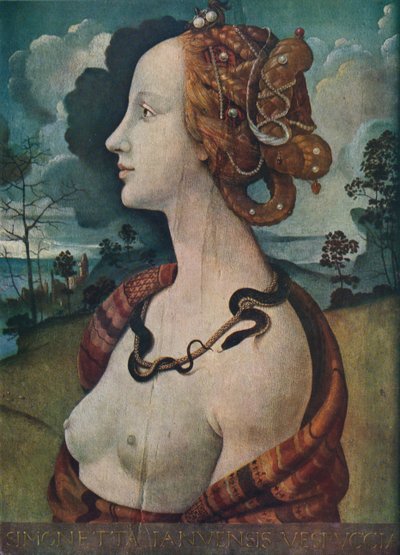 Portret van Simonetta Vespucci door Piero di Cosimo