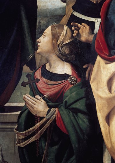 Sint Margarita van Antiochië (detail) door Piero di Cosimo