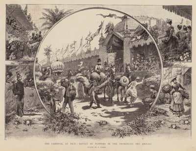 Het carnaval in Nice, Bloemenstrijd in de Promenade des Anglais door Pierra Comba