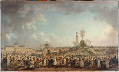 Het feest van het Opperwezen, op het Champ-de-Mars, circa 1794 door Pierre Antoine Demachy