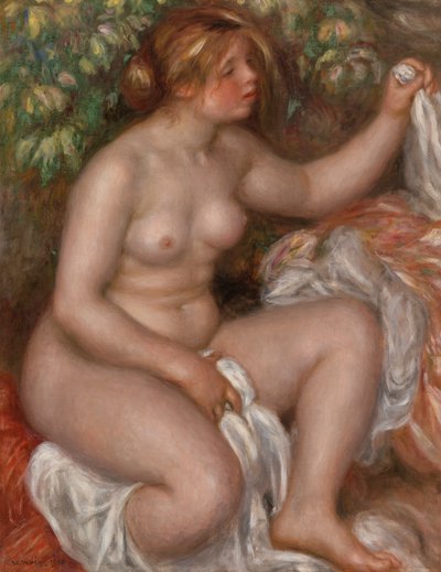 Na het Bad door Pierre-Auguste Renoir