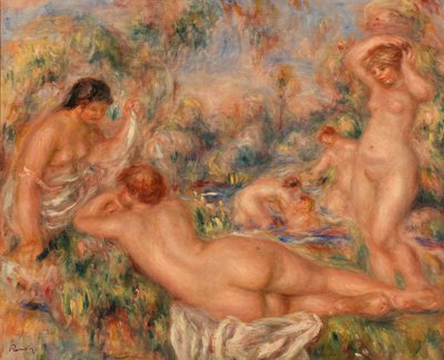 Badhuisgangers door Pierre-Auguste Renoir