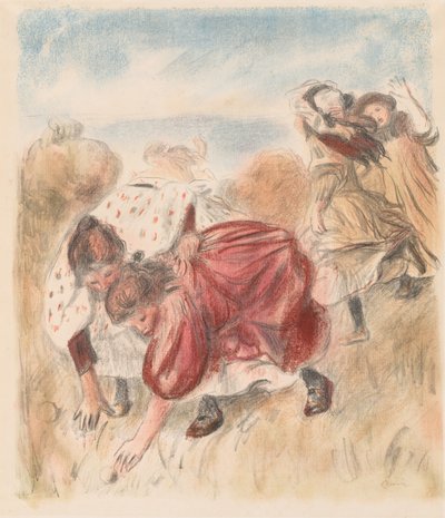Kinderen die bal spelen door Pierre-Auguste Renoir
