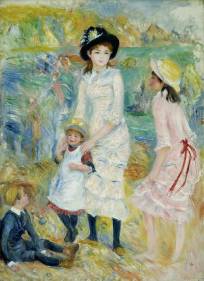 Kinderen aan de Kust, Guernsey door Pierre-Auguste Renoir