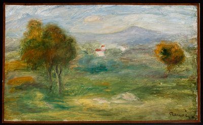 Landschap met huizen in Cagnes-sur-Mer door Pierre-Auguste Renoir