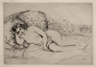 Liggende naakte vrouw door Pierre-Auguste Renoir