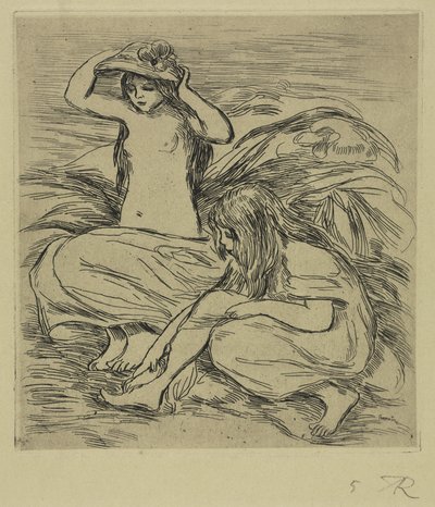 De Twee Baders door Pierre-Auguste Renoir
