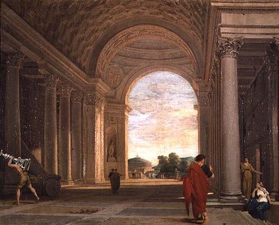 Het interieur van een kerk in Rome door Pierre Lemaire