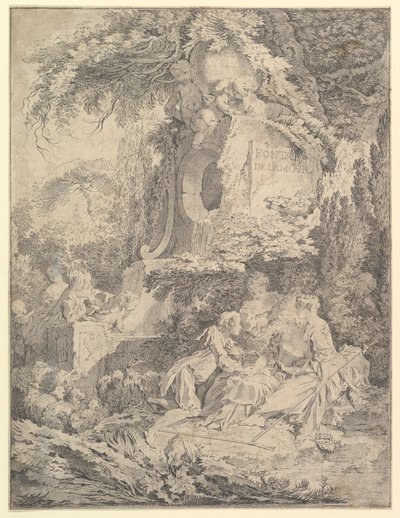 Fontein van liefde, 1738 door Pierre Alexandre Aveline