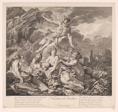 Geboorte van Bacchus door Pierre Alexandre Aveline