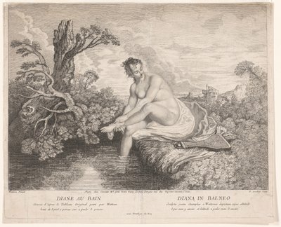 Het bad van Diana door Pierre Alexandre Aveline